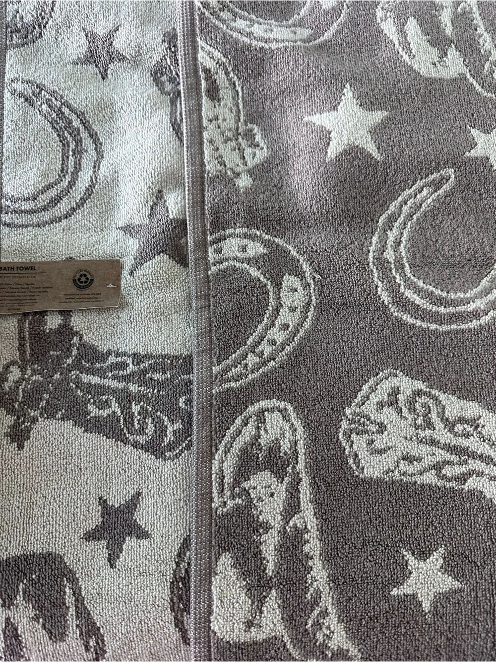 Wrangler Bath Towel 28x52 🤠 Western Cowboy Boots Hat Brown Quick Dry NWT